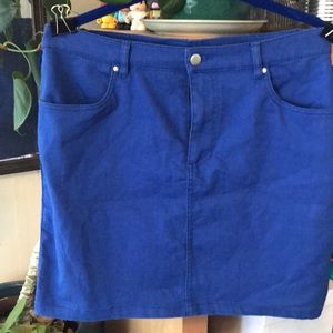 H&M divided royal blue mini skirt sz 12